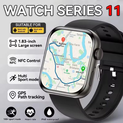 2026New GPS Smart Watch Series 10 for Apple Watch 10 Memory Music Video Bluetooth Call Waterproof NFC Smartwatch for Android IOS